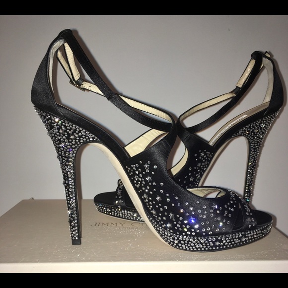 💜SEE VIDEO💜JIMMY CHOO💜Swarovski Crystals & Crystal Stars Sandals - Picture 7 of 17